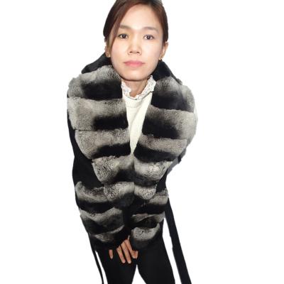 China Other Real Lexus Rex Rabbit Fur Collar Chinchilla Coat Double Sided Tweed Women's Coat Have More Cash Than Can Be Explained for sale