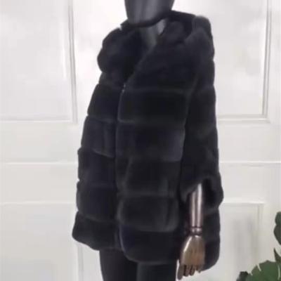 China Wholesale Rex Rabbit Fur Jacket Women's Workable Attractive Design Overcoats Coats With Fur for sale