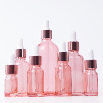 China Manufacturer Essential Oil Dropper Bottle 30ml Glass Bottle Rose Essential Oil Cosmetic Bottle for sale