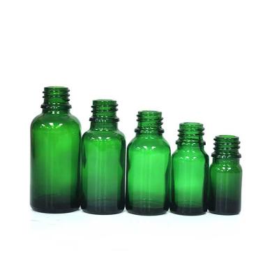 China Cosmetic Manufacturer Essential Oil 10ml Dropper Glass Bottle Green Essential Oil Bottle for sale