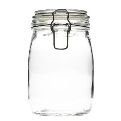 China Personal Care Large Capacity Food Canning Container 980ml 32oz Mason Jars Clear Glass Storage Jar for sale