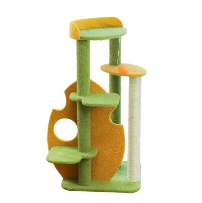 China Wholesale High Quality Viable Tropical Colorful Rainforest Series Large Cat Tower Treehouse for sale