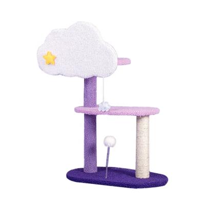 China Wholesale Design Viable Sisal Maker Purple Cat Scratcher House for sale