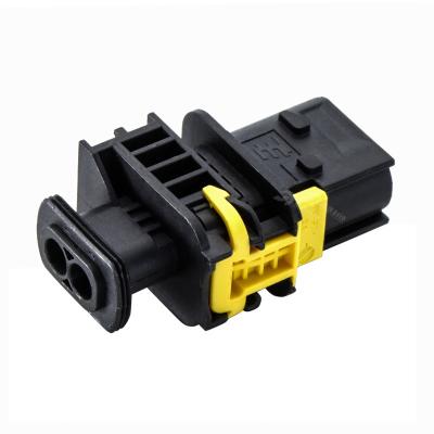 China Automotive New Energy TE/AMP/TYCO Sealed Wiring Harness Male Terminal Harness 2 Pin Wire Automobile Electrical Connector 1-1703839-1 for sale