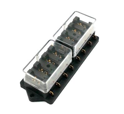 China Car Automotive Stylish Accessory For Vehicle Truck 12V 24V 8 Way Car Circuit Flat Plate Fuse Box Waterproof Holder for sale