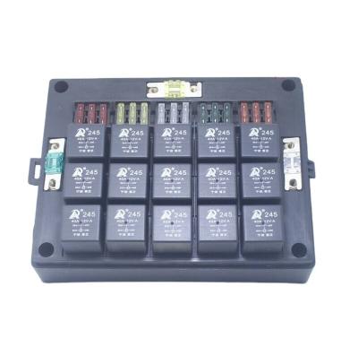 China Marine Automotive 15 Relay Combination Blade Auto Fuse Box Holder and 15 Standard Free Built-in Car Fuse for sale