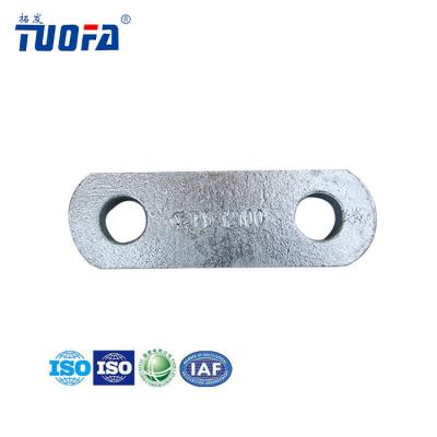 China Q235 Steel Hot Dip Galvanized Two Hole Yoke Plate / Clevis Plate / Electrical Power Fitting In Pipeline Transmission Fittings for sale