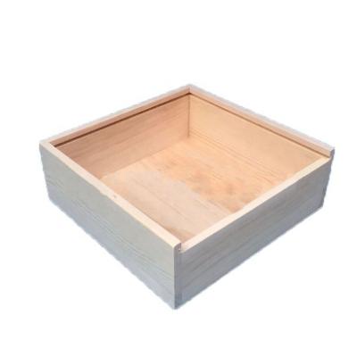 China China Home Decor Craft Handmade Wooden Pine Lid Unfinished Sliding Wooden Boxes for sale