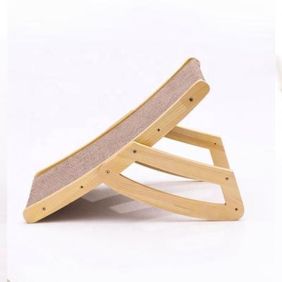 China High Quality Wooden Carton Cat Scratcher Lounge Portable Adjustable New Design Viable Cat Scratcher for sale