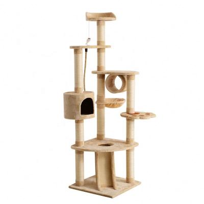 China Climbing Frame Garbage Sisal Platform Housing Sisal Cat Tree Jumping Stocked Tall for sale