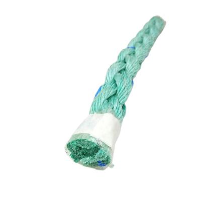 China Braided Green Fishing Field 8 Strand Polypropylene Mooring Haswer Rope for sale