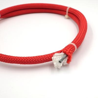 China Steel + Polyester Braided Polyester Climbing Rope With Steel Wire Core for sale