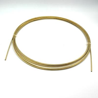 China High Tensile Brass Coated Rope Steel Wire Rope For Car Glass Waist for sale