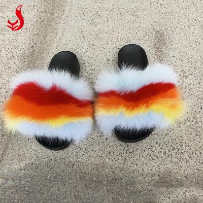 China Breathable New Design Your Logo Plus Size Women Soft Indoor Kids Fluffy Fur Real Slippers Slippers for sale