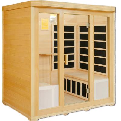 China Computer Control Panel Hemlock Carbon Fiber Heater Far Infrared Sauna Home Room for sale