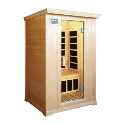 China Infrared Computer Control Panel 2 Person Hemlock Sauna Room for sale