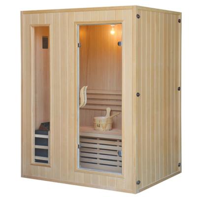 China Computer Control Panel Hemlock Good Quality Canadian Solid Wood Steam Sauna Indoor Room For Sale for sale