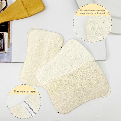 China All natural wholesale eco-friendly white cleaning sponge compressed natural loofah for kitchen for sale