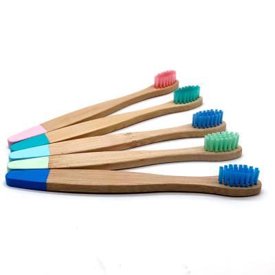 China 1*10boxes Eco-friendly Ultra Soft Biodegradable Toothbrush Kids Organic Premium Bamboo Toothbrush for sale