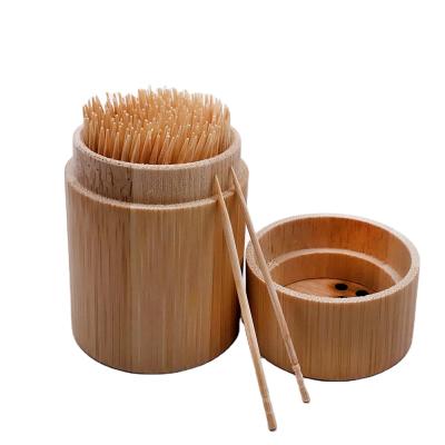 China Wholesale Disposable Eco Friendly Biodegradable Fruit Toothpick Bamboo Toothpick Holders for sale