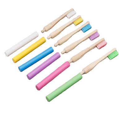 China Biodegradable Customize Color Bamboo Handle Teeth Brush Replaceable Toothbrush Head for sale