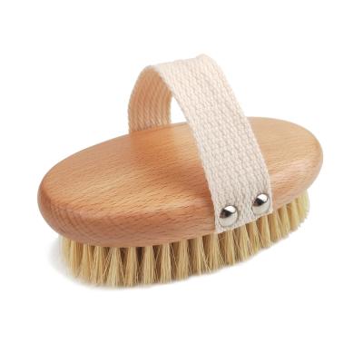 China All Natural Wholesale Custom Big Beech Massage Brushes Sisal Wood Body Cleansing Brush for sale