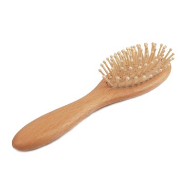 China Nondisposable Natural Wooden Handle Tooth Massage Airbag Straight Hair Wide Wide Tooth Comb With Logo for sale