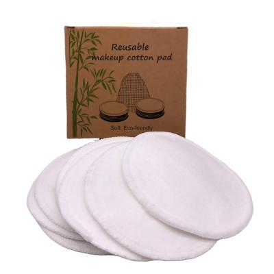 China Cleansing Makeup Around 8cm Face Washable Reusable Cotton Pads Cotton Makeup Remover Bamboo Cleansing Pad for sale