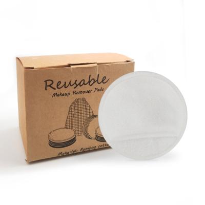 China Washable Reusable Bamboo Facial Makeup Remover Fiber 3layers Wadding Pads Cleaning Pads for sale