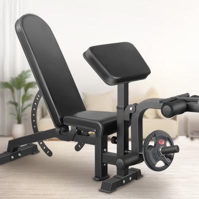 China Modern Commercial Fitness Modern Adjustable Home Bench Dumbbell Press Sit Up Bench Multifunctional Supine Board Folding Sit Up Bench for sale