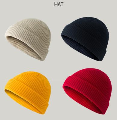 China Solid Color Beanie Winter Hats Casual Ski Hat Knitted Beanie Slouchy Caps Winter B1222 Beanies Men Short Warm Women COMMON Bowler for sale