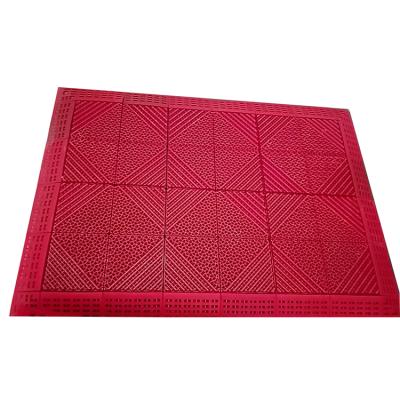 China Anti-bacteria Polyester Rib Floor Indoor Outdoor Entrance Customized Striped Door Mat for sale