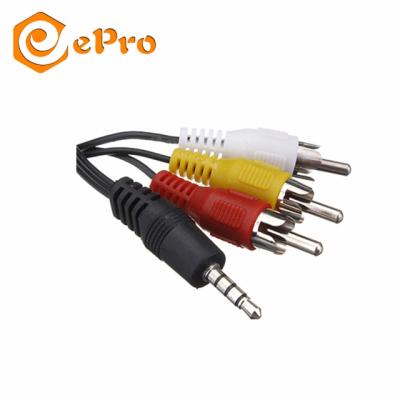 China 2019 Hot Selling AV Cable Jack Splitter 1 rca epro to 3 rca av cable for av cable for tv box waterproof rca set top box for sale