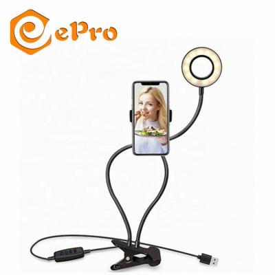 China AL-06 2 in 1 RGB LED Makeup Mirror Fill Light Selfie Ring Light Dimmable Photographic Ringlight with USB Holder Ring Light Lamp AL-06 LED Selfie Ring Lamp for sale