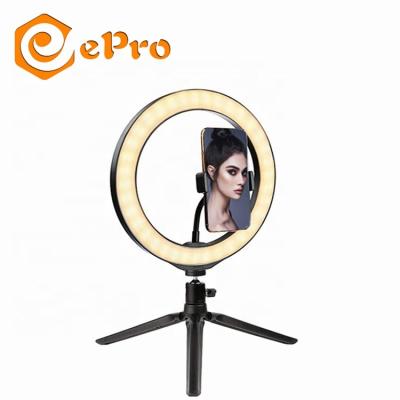 China Adjustable Dimmable Remote Tripod Ring Light Lamp M-26 LED Selfie Ring Lamp 10inch 26cm Light Makeup Ringlight Holder M-26 RGB LED Selfie Ring Light Fill for sale