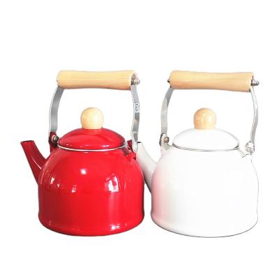 China Sustainable Teapot Korea Japan South America 1.5L 2L 2.5L 3L Enamel Kettle for sale