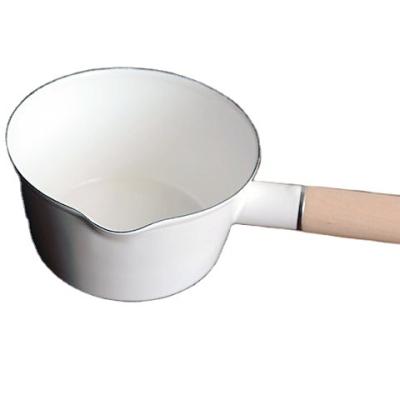 China Sustainable Enamel Pan Enamel Coating Carbon Steel Soap Pan Enamel Frying Pan 1.1L for sale