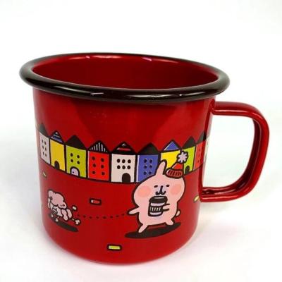 China Sustainable Enamel Manufacturers Supply Template Custom High End Enamel Mugs Fringing Gifts Enamel Mugs Can Be Customized LOGO for sale