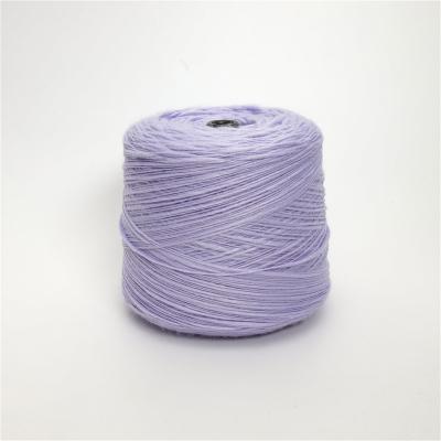 China High Tenacity Big Belly Smooth Worsted Yarn Light Purple Dyed Wholesale Acrylic Yarn Knitted for sale