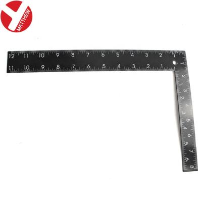 China Measuring Tool 300mm Black Adjustable L Shape Metal Square Square for sale