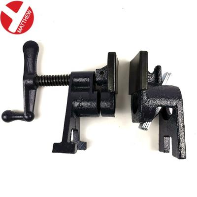 China Carpentry Clamping Tool / Other Quick Release Woodworking Cast Iron Heavy Clamping Pipe Clamp With Soft Pads for sale