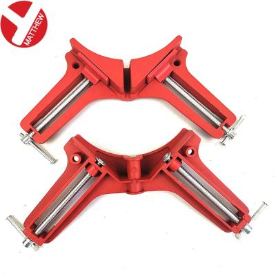 China Right Angle Clamp for Wood or Glass Aluminum Alloy Adjustable Red Right Angle Clamp for Woodworking for sale