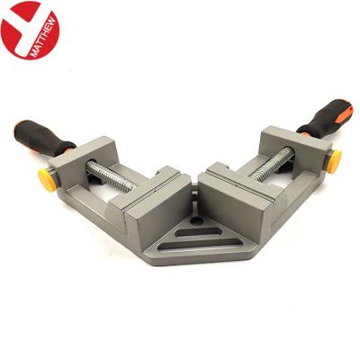 China Double Handles Unrated 90 Degree Right Angle Woodworking Corner Clamp for sale