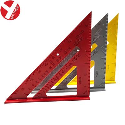 China 7 Inch Protractor Trammel Woodworking Triangle Ruler Speed ​​Square Layout Aluminum Die Cast Woodworking And Other Tool for sale