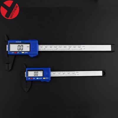 China Accurate Black Carbon Fiber Digital Measuring Machine Tool 0 200mm Plastic Cheap Micron Vernier Caliper for sale