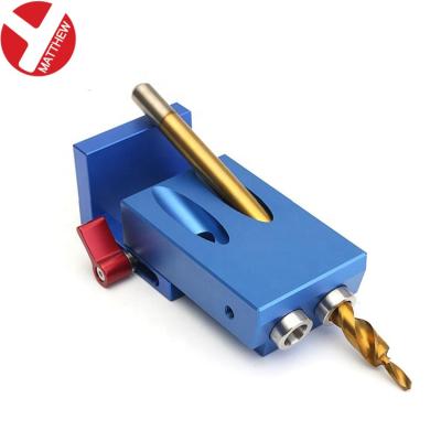 China Drillings with Angles on Pocket Wood Aluminum Portable Hole Woodworking 9.5mm Object Broaching Jig for Carpentry for sale