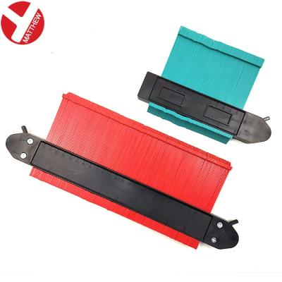 China Woodworking Marking / Shape Wider Head Measuring Tool Plastic Set 2pcs Contour Gauge Marking Kit With Lock for sale