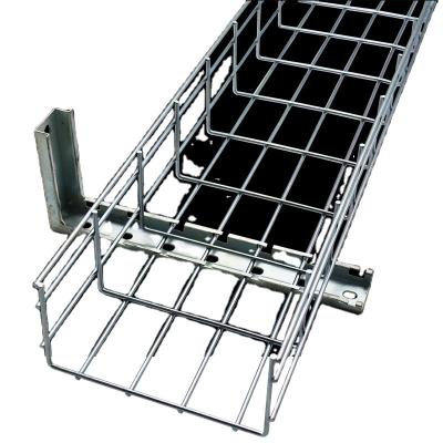 China Fiber Optic Cable Stainless Steel Steel Wire Mesh Cable Tray Basket Type SS304 for sale