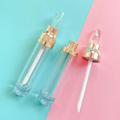 China Lip Gloss Filling LZ Pack 100pcs Stock Round Metallic Cosmetics Unique Logo Lipgloss Bottle Custom Rose Gold Concealer 8ml Lip Gloss Tubes for sale