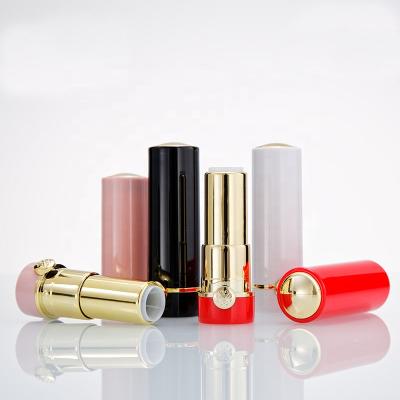 China Lip Gloss Filling LZ Pack MOQ 100pcs Wholesale Round Custom Logo Pink Black White Lipstick Lip Balm Tube Luxury Empty Lipstick Tube Container for sale